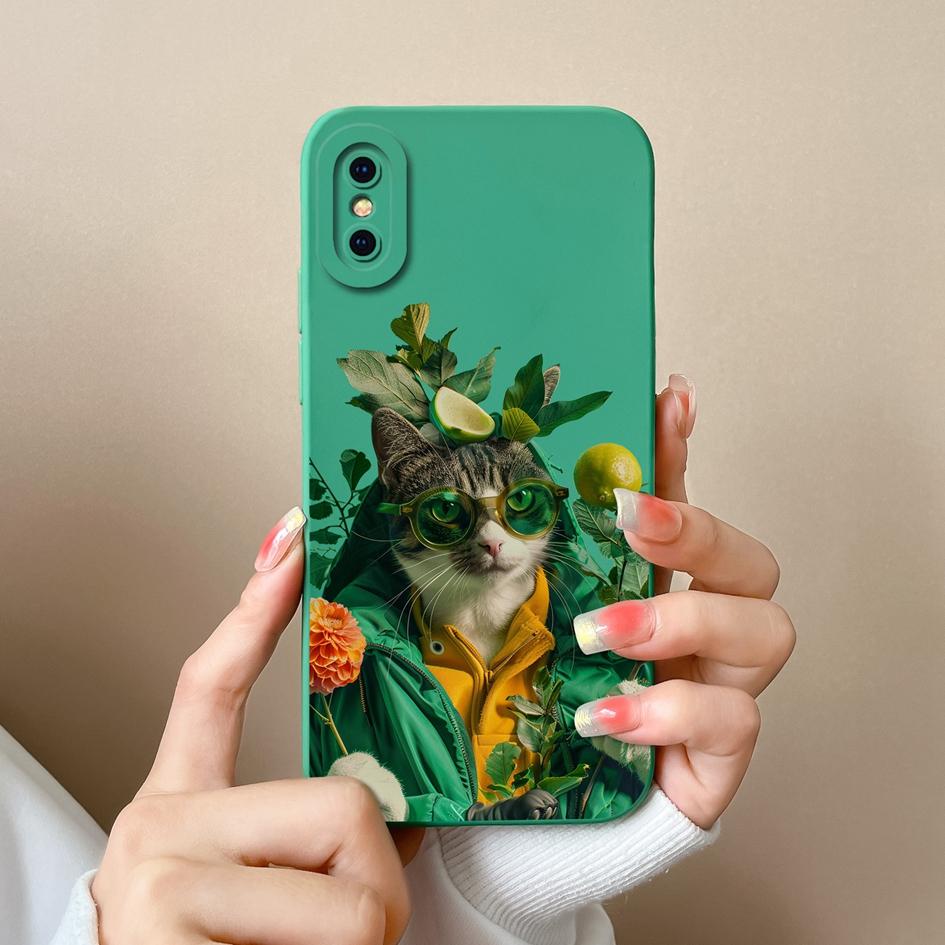 Милый чехол с рисунком лягушки-кролика для Apple iPhone 13 14 15 Pro Max 13 Mini 15 Plus X XS Max XR, задняя крышка, противоударный мягкий силиконовый бампер для iPhone Shell