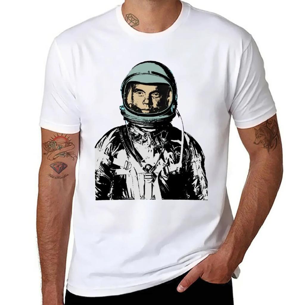 JOHN GLENN T-Shirt Short sleeve tee plain heavyweight t shirts for men