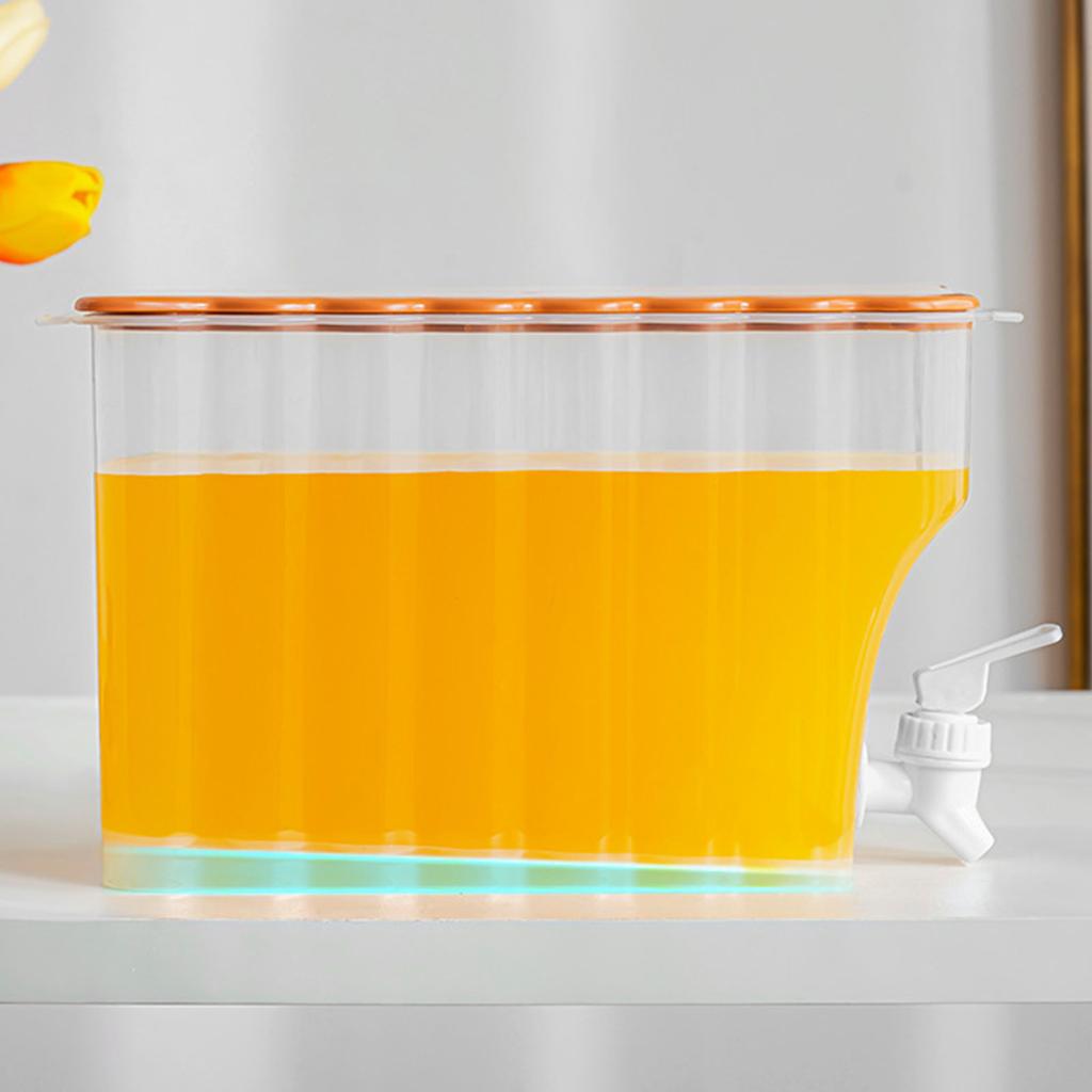 Beverage Liquid Drinks Container Fridges Drinks Dispensers with Tap & Lid Refrigerator Cold Beverage Dispensers Jugs