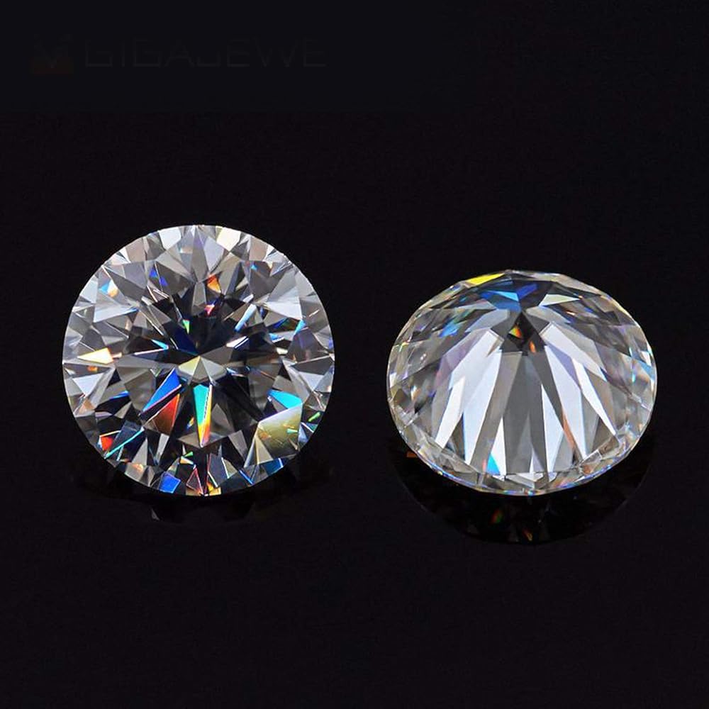 1 шт. Муассанит круглой огранки, россыпью, муассанит с бриллиантовой огранкой, ювелирный камень с сертификатом GRA.