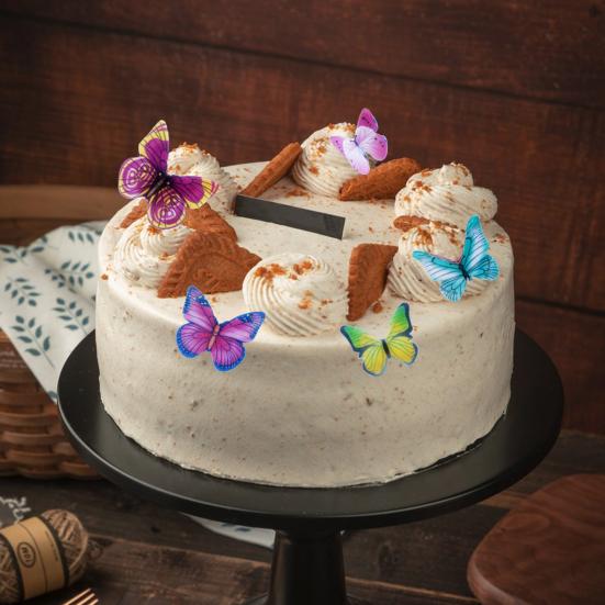 1 коробка, гавайские цветы, бабочки, топперы для торта, съедобные вафельные бумажные украшения, съедобные цветы, топперы для кексов, декор для торта