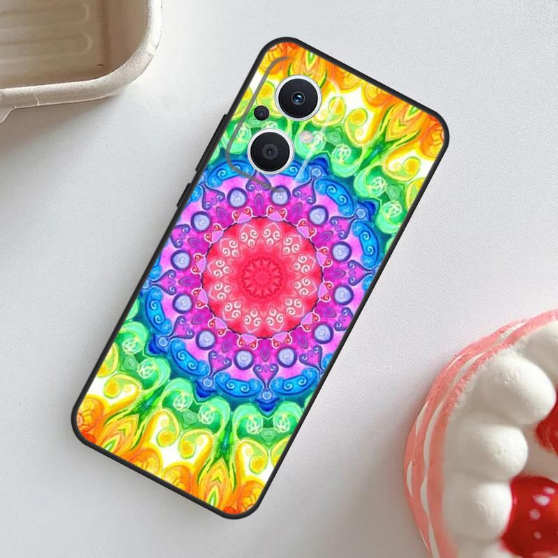 Психоделический чехол с цветочной мандалой в стиле тай-дай для OPPO Reno 11 F 10 Pro 4Z 5Z 8T 4 5 6 7 8 Lite OPPO Find X6 Pro X2 X3 X5 Lite