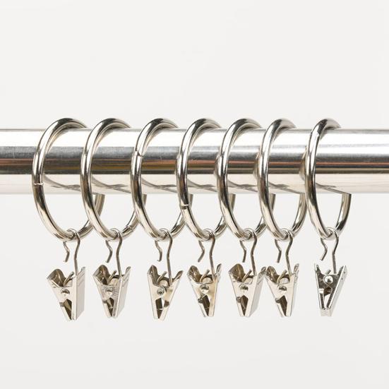 10 шт. прочные металлические зажимы для штор, простые в использовании, плавные, компактные, несущие кольца для штор