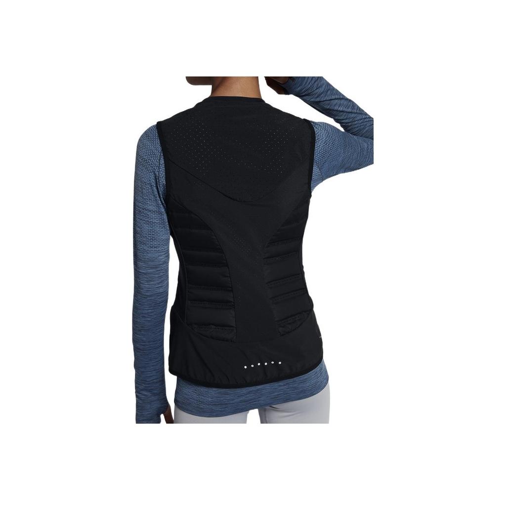 Nike Жилет для женщин Running Series Color Block Zipper Mesh Reflective, черный 856638-010