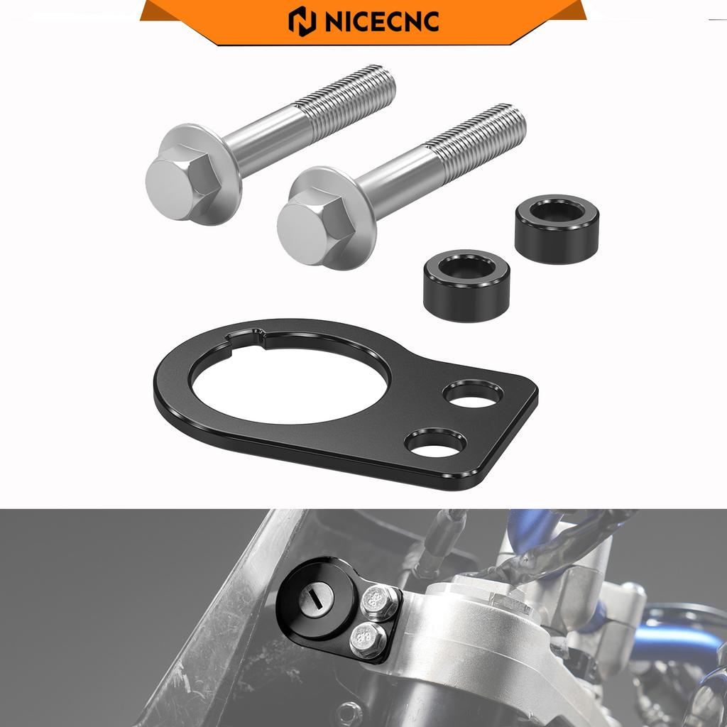 NICECNC Key Ignition Switch Relocation Bracket For Suzuki DRZ400SM DRZ 400 SM DRZ 400SM 2005-2024 6061 Aluminum CNC-machined