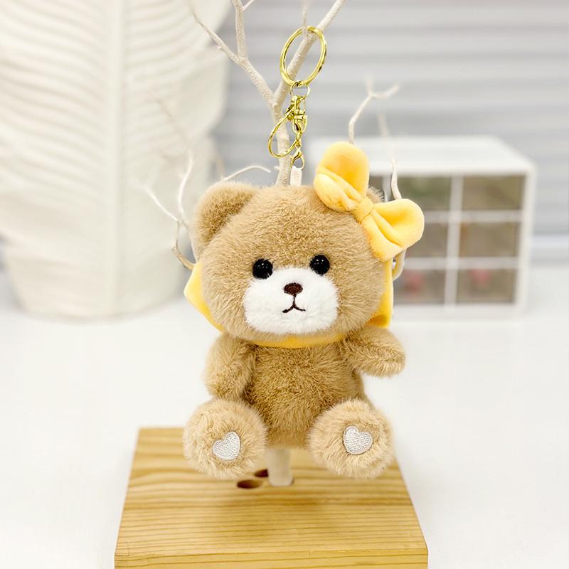 Cute Plush Otter Keychain Charm Fluffy Animal Bag Pendant Perfect For Gifts
