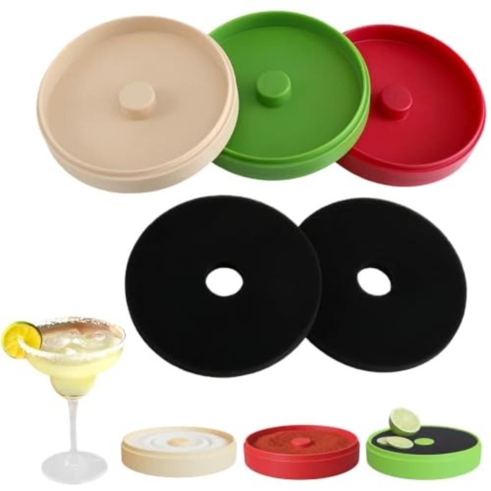 3-Tier Margarita Salt Rim Set Stackable Design Bar Rimmer Tray  Margarita Glasses