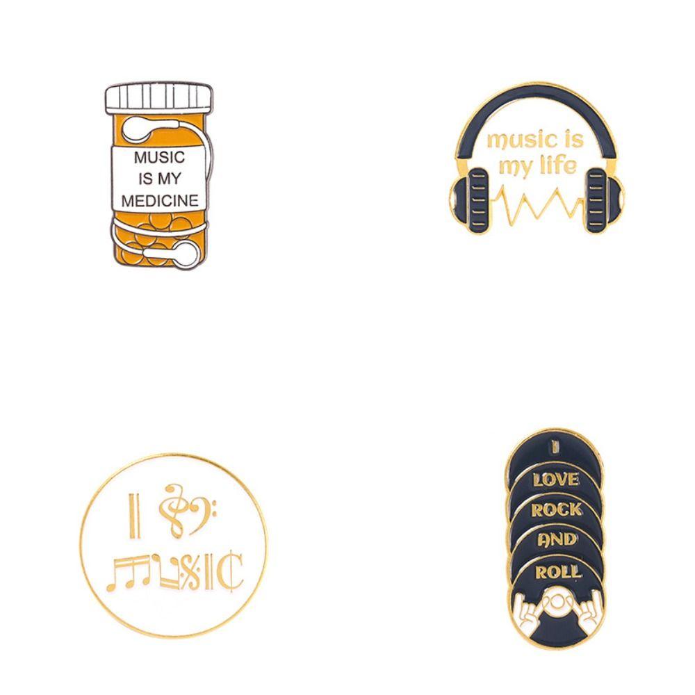 Personality Rock CDs Backpack Decoration Baking Paint Pin Music Enthusiast Badge Cartoon Brooch
