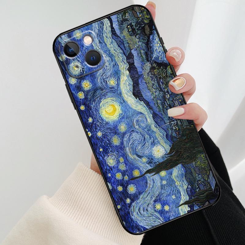 Чехол Van Gogh Звездная ночь Для iPhone 12 11 13 14 15 16 Pro Max Mini Чехол Для iPhone XR X XS Max Plus Чехол для телефона
