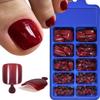 100-Piece Solid Color Toe Nail Tips Set - Advanced Boxed Women's Toenail Manicure Tips