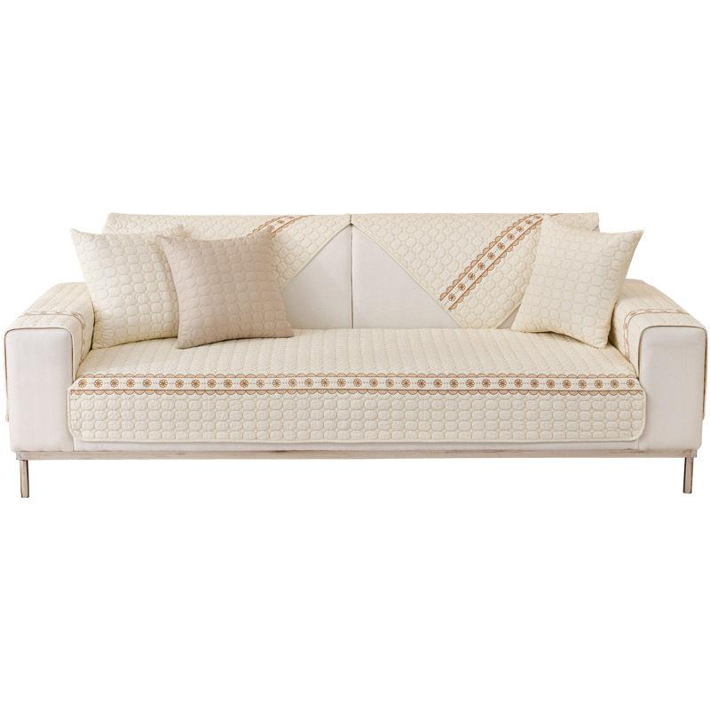 Подушка для дивана из стираного хлопка, универсальная для всех сезонов, ткань из стираного хлопка, простой чехол для дивана, нескользящая подушка, утолщенная и универсальная.