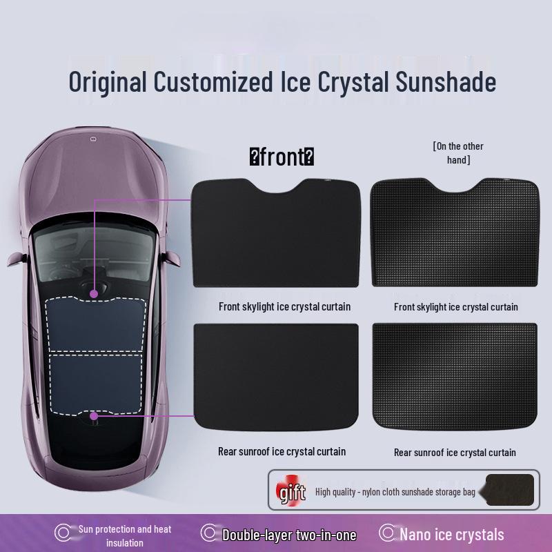 Солнцезащитный козырек люка Xiaomi SU7: Солнцезащитный козырек, Теплоизоляция, Светонепроницаемая шторка для крыши автомобиля.