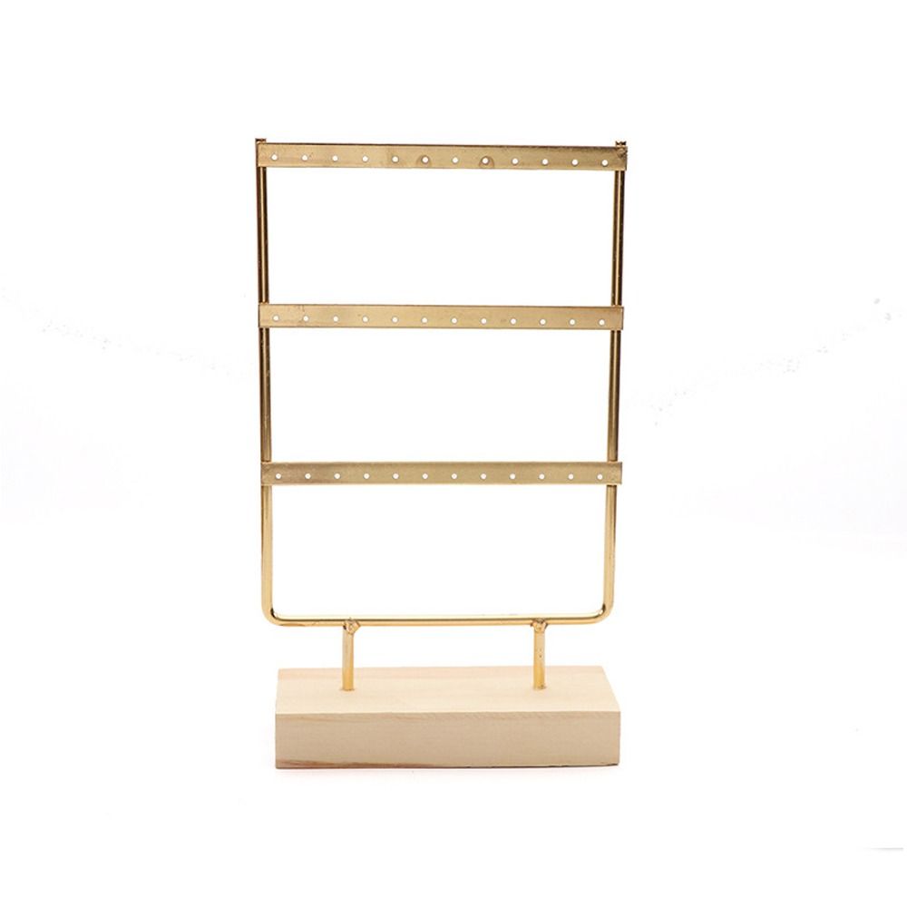 Подставка для ювелирных изделий из металла и дерева, держатель для ожерелий, стойка для хранения сережек, подставка для демонстрации сережек