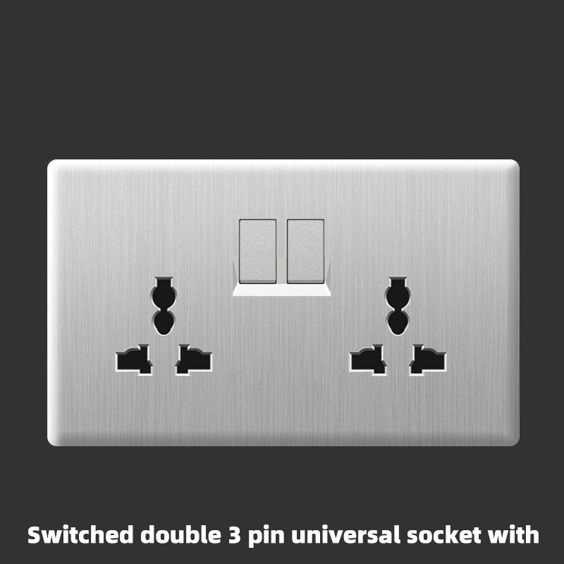 UK 13A with USB Type-c 18W Fast Charging Wall Power Socket plug,Universal Wall Light Household Switch Dual USB Electrical Outlet