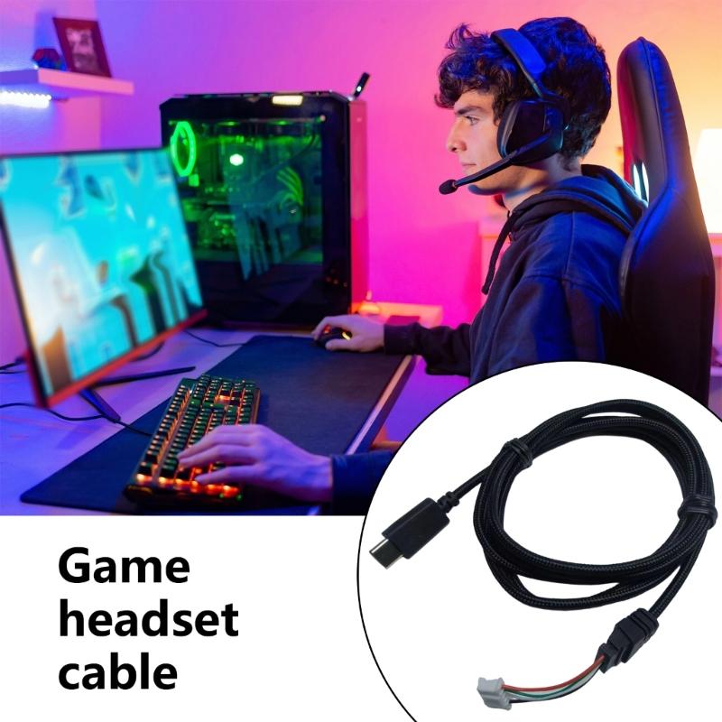 Плетеный нейлоновый сменный кабель для игровых наушников ROG / ROG S с позолоченными разъемами Type C