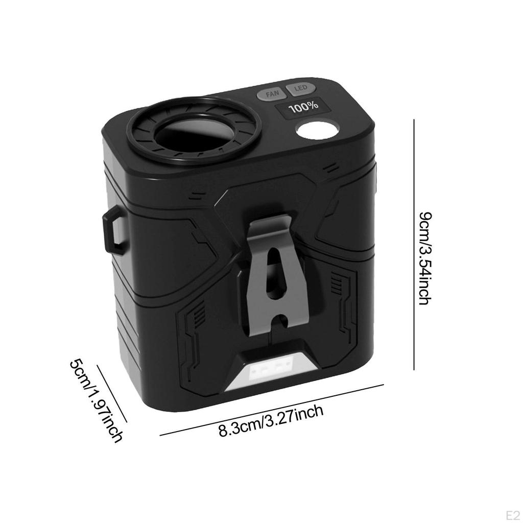 Поясной зажим для вентилятора, портативный, регулируемый, мощный, с воздушным потоком, перезаряжаемый для езды на велосипеде в офисе