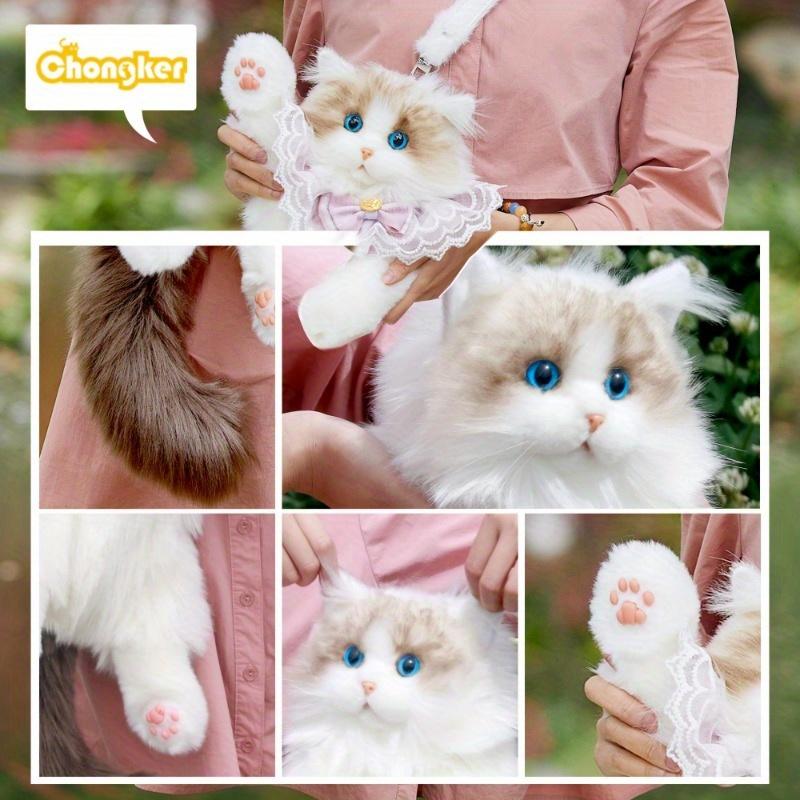 Мягкая кукла-марионетка Кот Рюкзак Сумка-кот Стильный подарок для любителей кошек Подходит для женщин и детей Подходит для юбилеев и дней рождений
