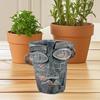 Цветочный горшок Кашпо Абстрактное лицо Фигурка Смола Настольное украшение Растение для помещения улицы