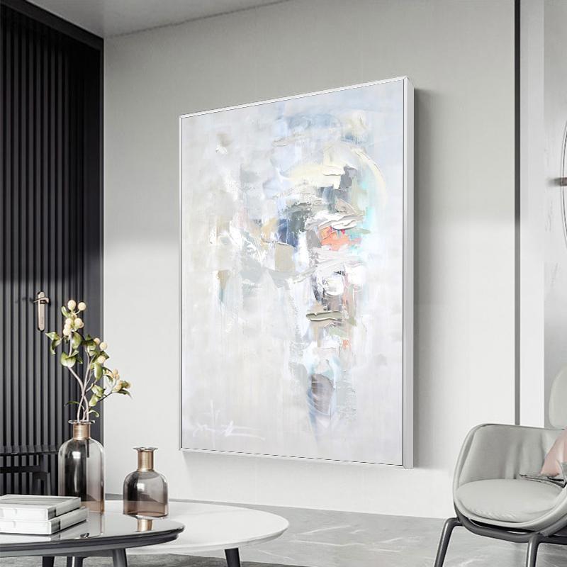 Ручная работа мастихином классические цветы картина маслом декоративная стена без рамки текстурированный холст стены искусства вход домашний декор