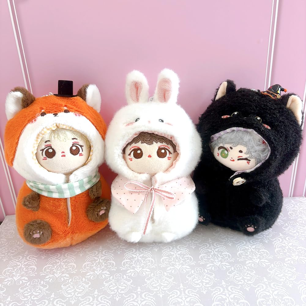 3D Плюшевый Кигуруми Костюм Черного Кота для 10см Плюшевого Кигуруми Отаку Куклы Kpopdoll Костюм Игрушки, Аксессуары, Мероприятия, Талисман, [Б/У]