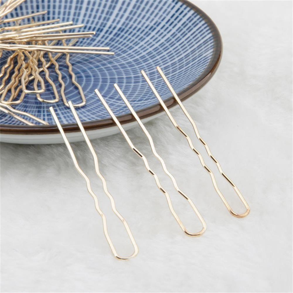 20Pcs Gold Gifts Headwear U-shaped Barrette Waved Hair Pins Hairclips