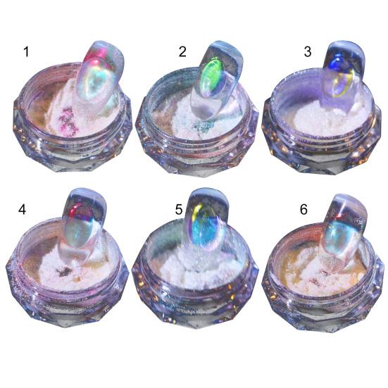 Пигментный порошок для ногтей, гладкая поверхность, высокая насыщенность, с губкой, зеркало красоты, неоновая пыль, хромированный пигмент для дизайна ногтей для домашнего использования