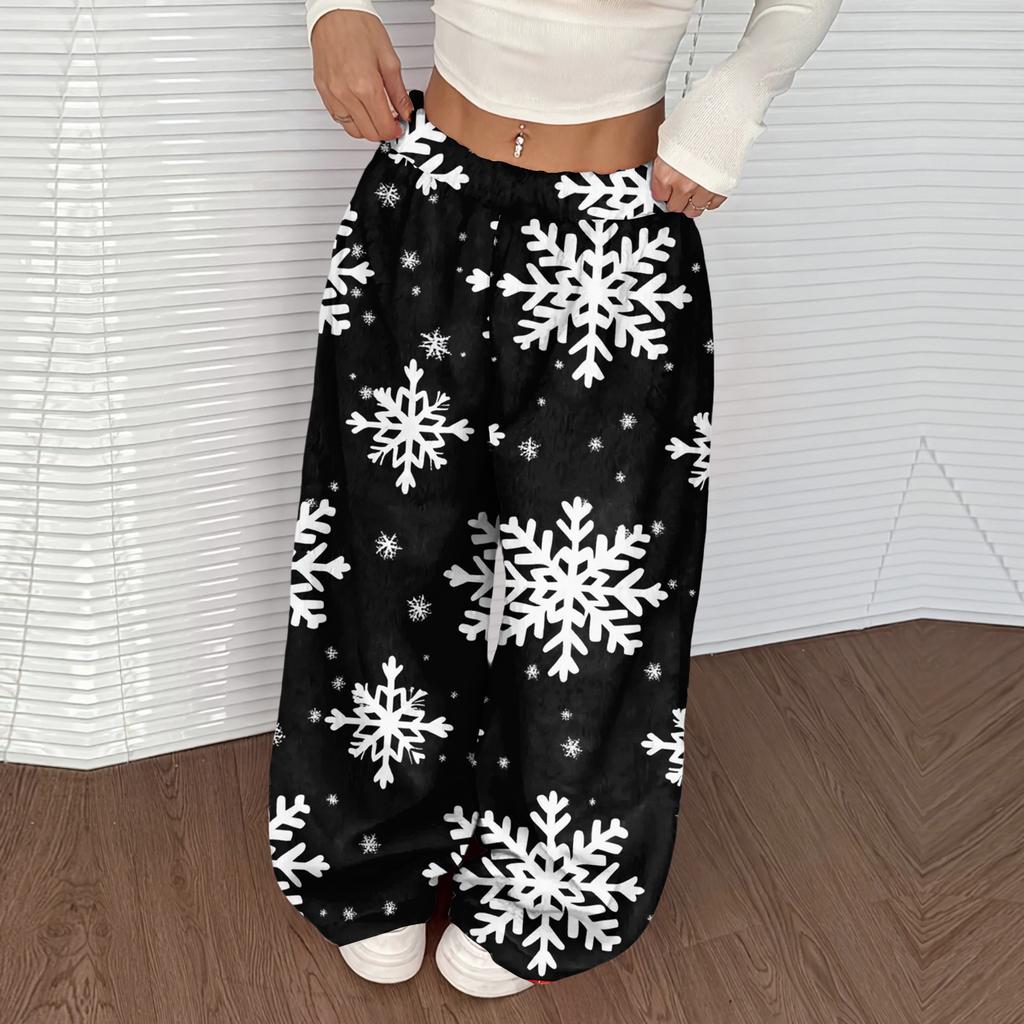 Женские повседневные и модные брюки с эластичной талией, свободные, с широкими штанинами