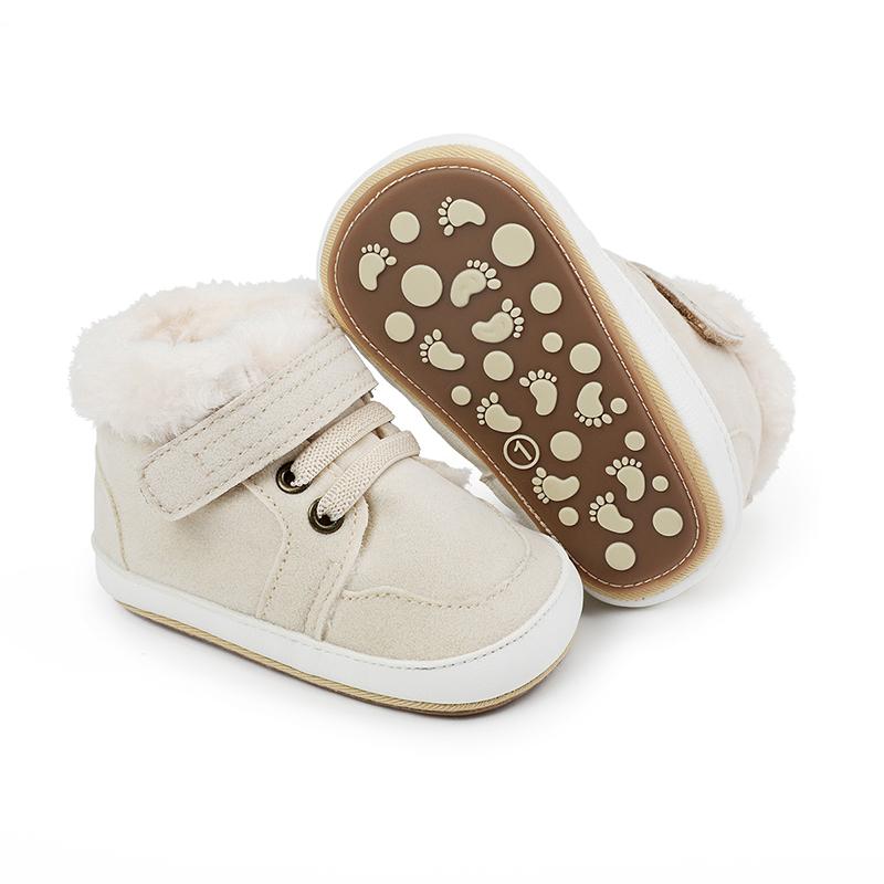 Infant Winter Snow Boots Hook Loop Closure Boots Warm Baby First Walker Shoes