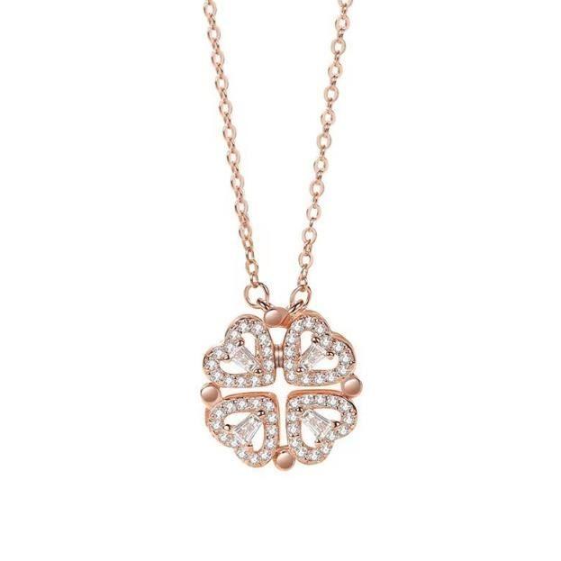 Ожерелье - Серебро - 4 Листа - Женское - Детское - Без никеля и свинца