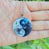 Stylish 2D flat yin-yang wolf pendant necklace creative acrylic white and black wolf necklace