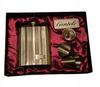 Elegant Hip Flask with Silver Glasses In a Cardboard Box