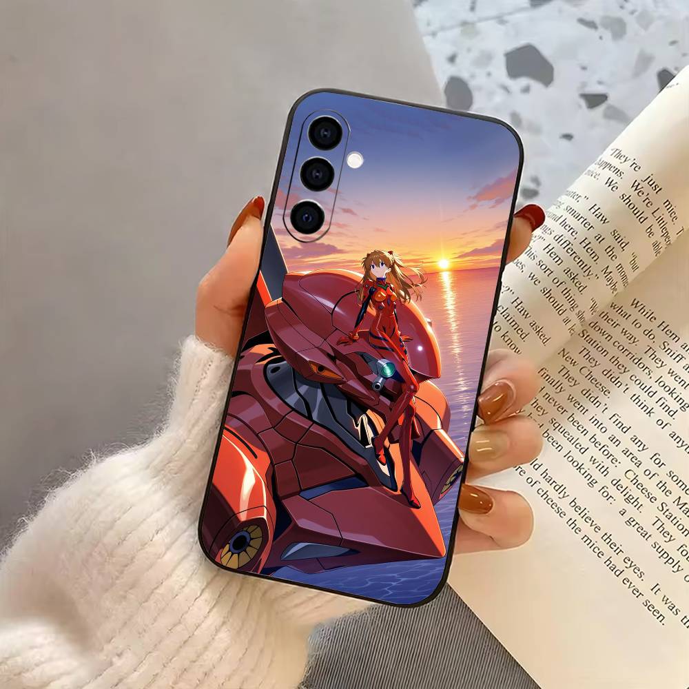 Аниме ЕВА E-Evangelions Крутой чехол для телефона Samsung Galaxy A73, A72, A71, A70, A53, A52, A51, Мягкий силиконовый черный чехол