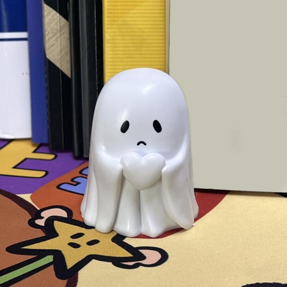 Halloween Ghost Figurine Mini Ghost Statue Spooky Halloween Ghost Figurines Resin Ornaments for Indoor Home Office Decor