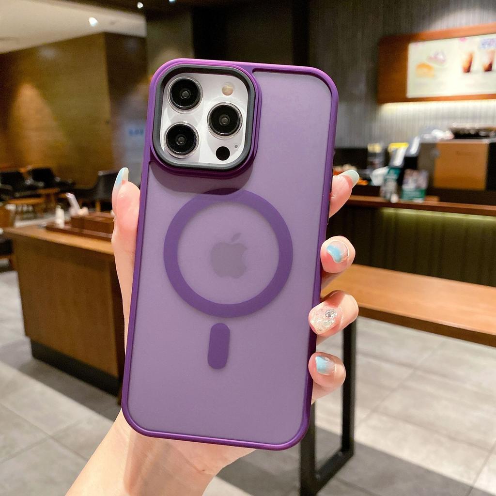 Подходит для iPhone17 Мягкий цвет Магнитный чехол для телефона Ощущение кожи Apple 16proMax Защитный чехол от падений 15 Защита от отпечатков пальцев