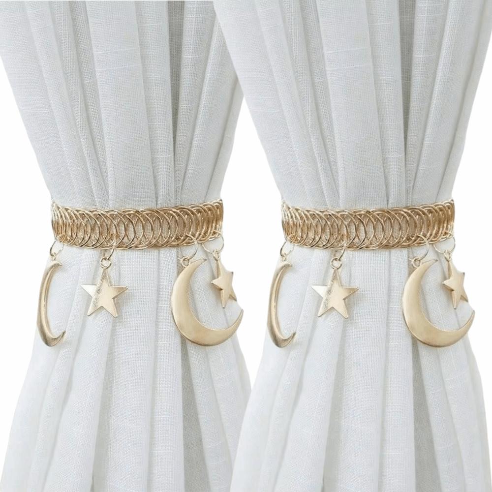2Pcs Vintage Curtain Tie Backs Adjustable Curtain Clips Window Curtain Tie Belts Room Ornaments