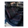 Чехол на автомобильное сиденье из кожи и ткани Vip Front Back Set Black Red
