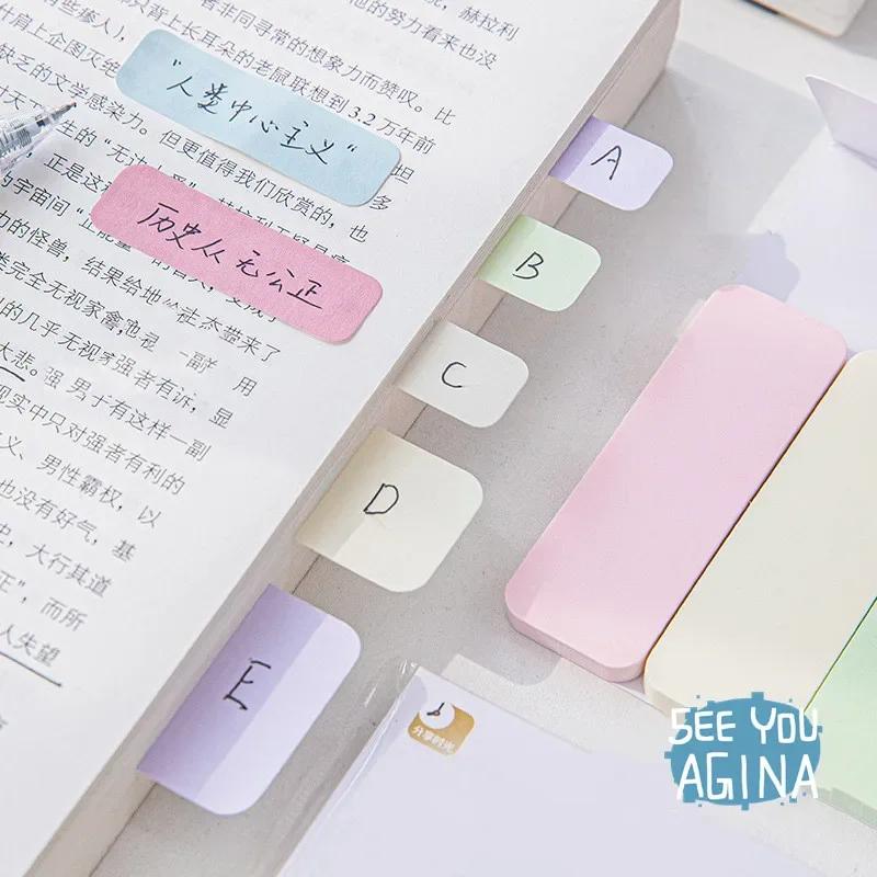 100Sheet Simplicity Sticky Note Solid Color Mini Notepad Creative Study Memo Pad for Kid Lovely Stationery Adhesive Index Note