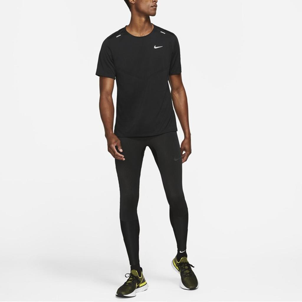 Nike Дышащая и удобная мужская футболка с коротким рукавом для бега, черная