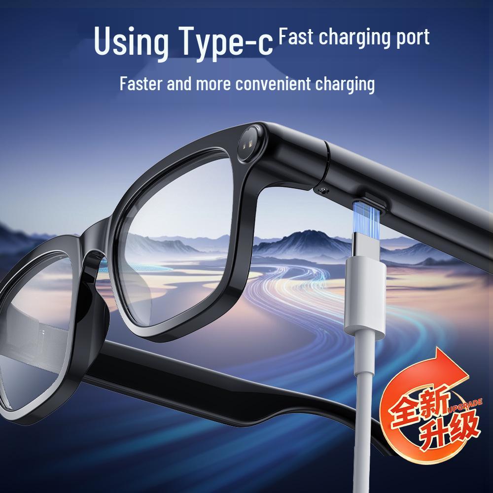 AI Smart Glasses: HD Bluetooth, Anti-Shake, Music & Video Recording, Multilingual Translation Assistant