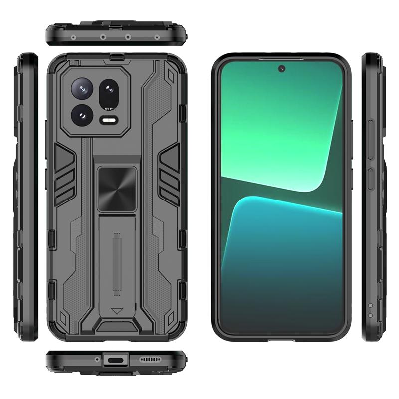 Для Xiaomi Mi 13 Mi13 Pro Чехол Противоударный Прочный Жесткий ПК Броня Чехол для Телефона Для Xiaomi 13 Pro Автомобильный Магнитный Держатель Подставка Задняя Крышка