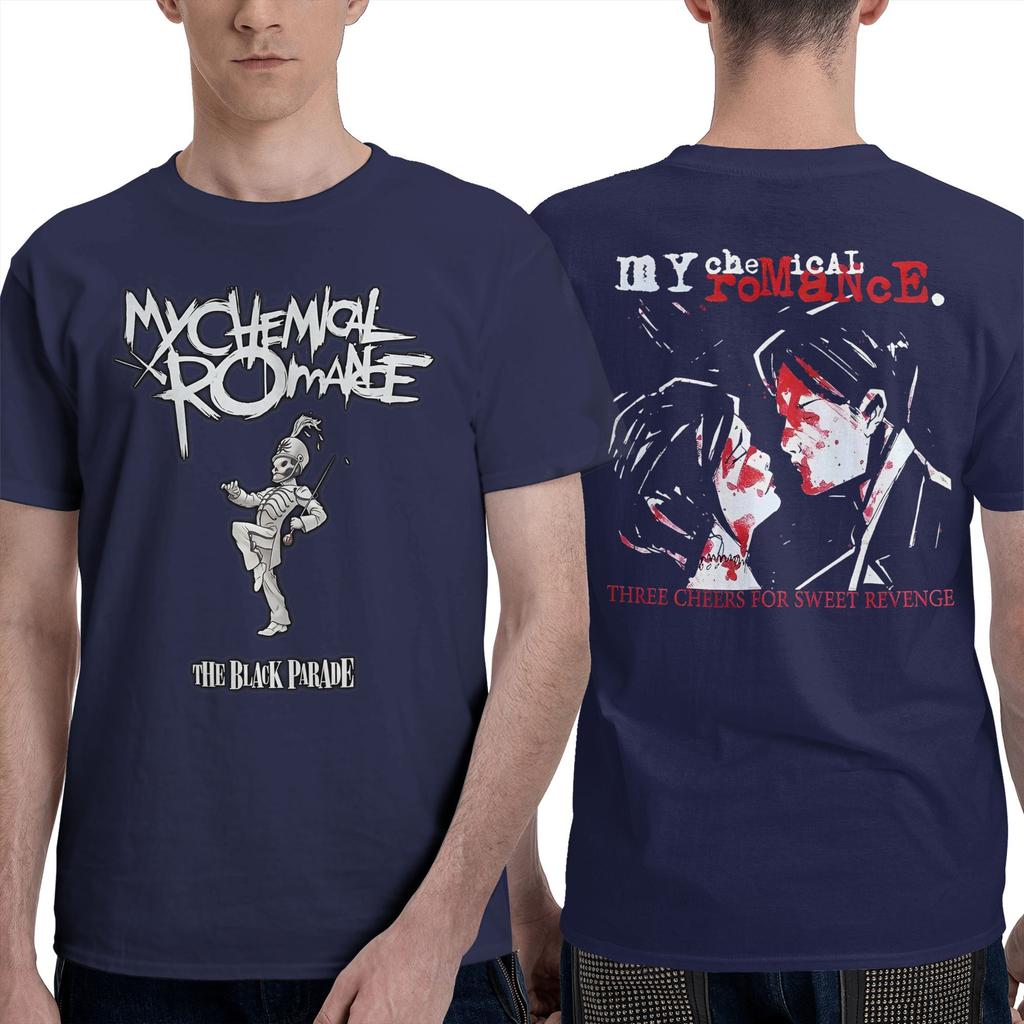 Смешное лицо Футболка My Chemical Romance Модные футболки Топы с коротким рукавом Лето 100% Хлопок Круглый вырез Большой размер 5XL Топы