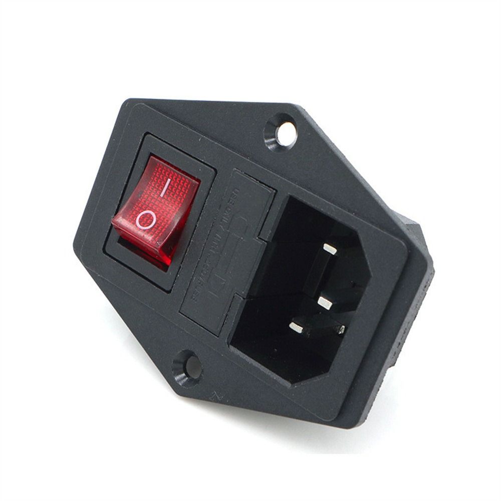 3Pin Power Rocker Switch 10A/250V Boat Rocker Switch Plug Connector AC Power Outlet for 3D Printer