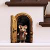3D Funny Realistic Wall Sticker Removable Peel And Stick Wall Decal with 3D Effect for Bedroom Door Corner Baseboard Decor