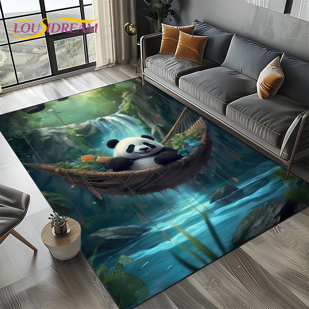 3D Мечта Животное Мультфильм Панда Милый Ковер Коврик для Гостиной Спальни Дома Украшение Дивана, Детский Коврик Нескользящий Напольный Коврик Подарок