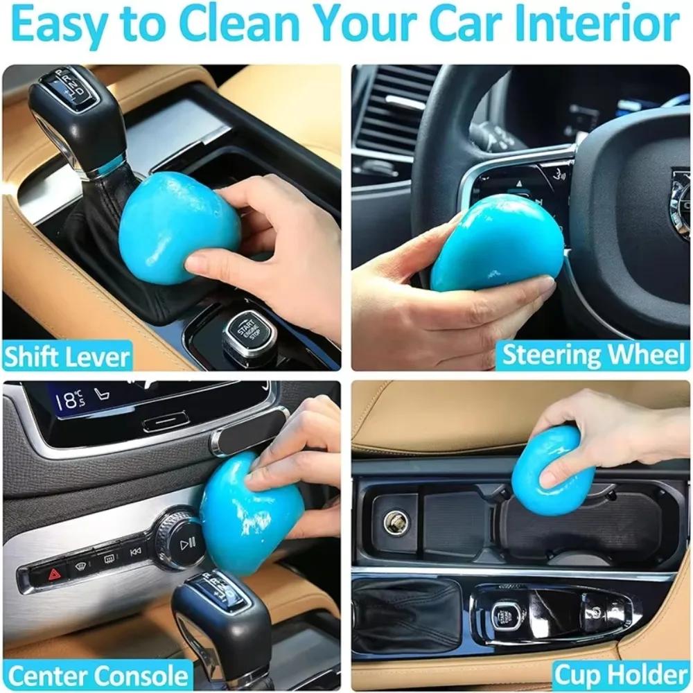 Magic Car Cleaning Gel Reusable Dust Remover Putty for Air Vent Keyboard Crevice Deep Clean with Floral Fragrance