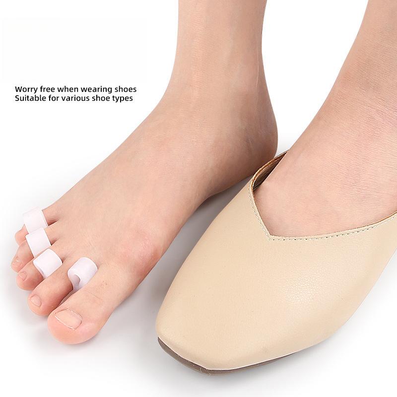 Ортез для разделения большого пальца стопы (Hallux Valgus) Силиконовый Эластичный Возвратный Трехпальцевый Перекрывающийся Палец Расширитель Стопы Разделитель Пальцев