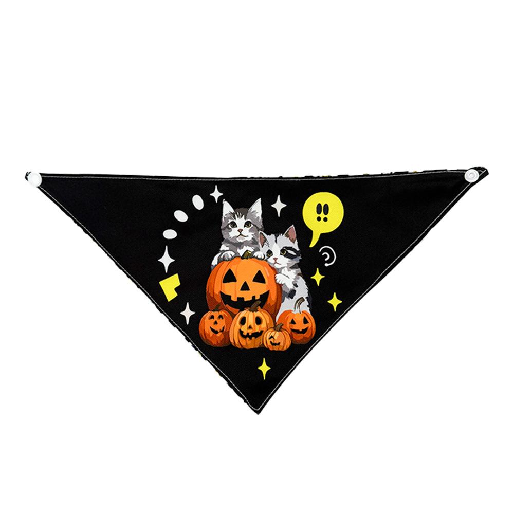 Halloween Pet Scarf Cats & Dogs Halloween Triangular Bib Various Styles, Golden Retriever Labrador Bulldog