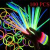 100PCS Random Color Glow Sticks Plastic Colorful Glowing Stick  Wedding Party