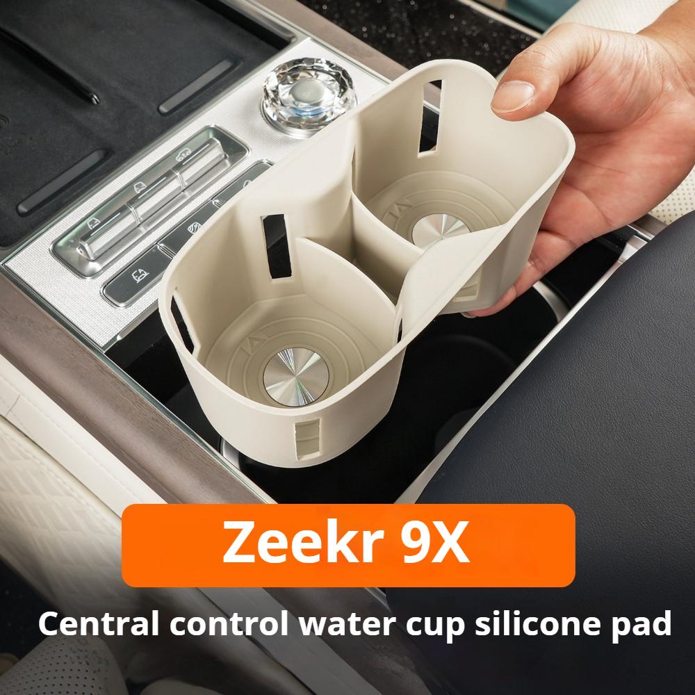 Fit For ZEEKR 9X 2025 Car Specialized Center Console Cup Mat Silicone Anti Slip Pad Dustproof Anti Scratch Interior Protection