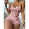 Sleepwear Women Pajamas Set Heart Print Soft Ribbed Fabric with Flirty Frill Trim Casual Cami Top and Shorts Sets Loungewear